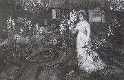 Atkinson Grimshaw The Rector-s Garden Queen of the Lilies Spain oil painting artist